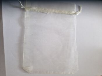 Organza Bags Cream 170mmx126mm approx (Pack of 5)
