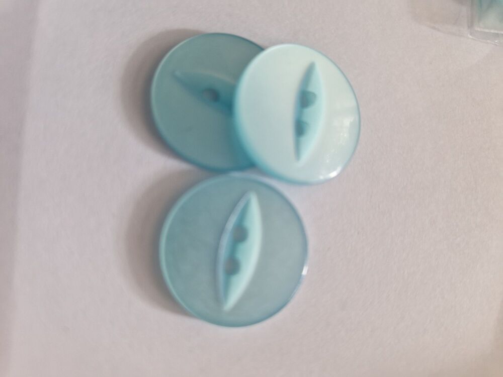 Aqua Fisheye Button 19mm (Pack of 8)