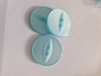 Turquoise Fisheye Button 19mm (Pack of 8)