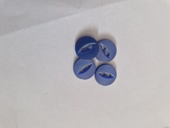 Royal Blue Fisheye Button 11mm (Pack of 15)