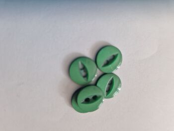 Bottle Green Fisheye Button 11mm (Pack of 15)
