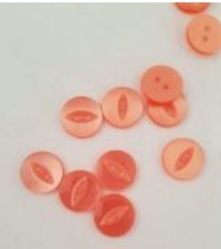 Peach Fisheye Button 19mm (Pack of 8)