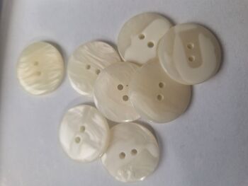 Cream/ Marl Buttons  26mm (each)