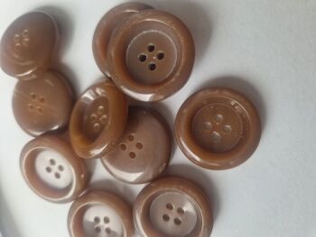 Brown  Buttons  25mm (each)