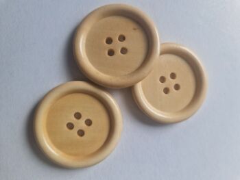 Natural Wooden Button 21mm (each)