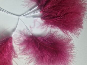 Long Stem Feathers - Magenta Purple/Pink - 6 stems Was £1.50
