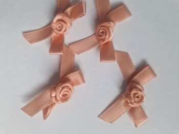 Orange Ribbon with Rose Centre (Pack of 6)