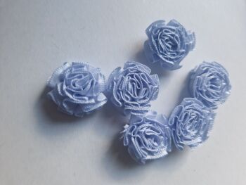 Lilac ( Pale) Carnation Ribbon Embellishments - Pack of 6