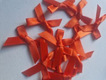 Orange Ribbon Bows- Pack of 12
