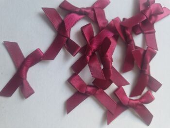 Maroon /Wine  Ribbon Bows- Pack of 12