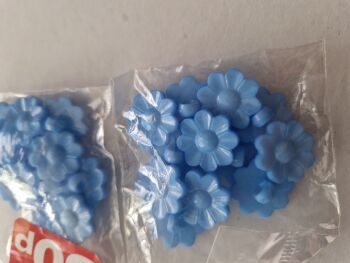 Blue Flower Buttons (Pack of 12)