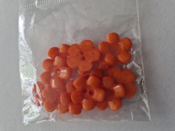 Orange Flower Buttons (Pack of 12)