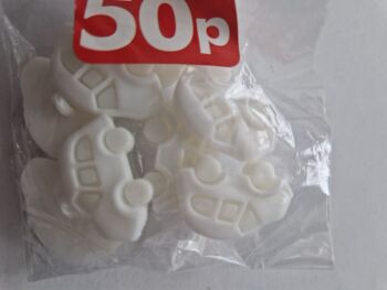 White Car Buttons 25mm (pack of 8)