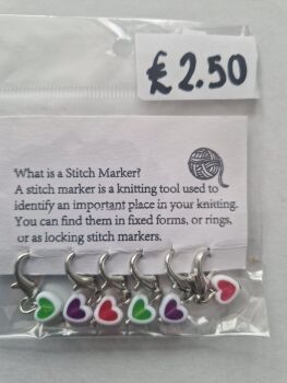 Heart Stitch Markers (Pack of 6)