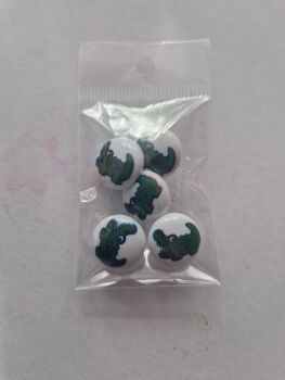 Crocodile Buttons 15mm (Pack of 5)