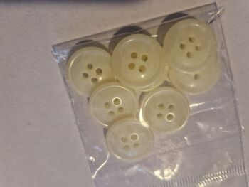 Yellow/ Lemon Buttons 18mm (Pack of 8)