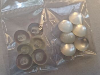 Cream/off white Domed Buttons 15mm (Pack of 6)