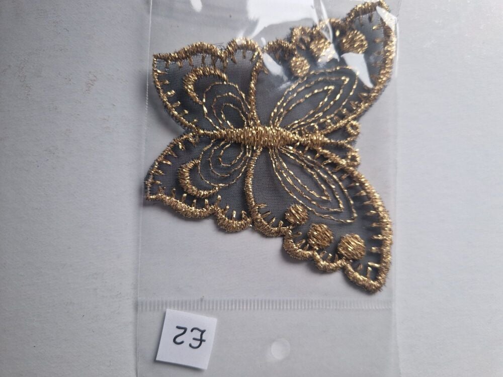 Buttefly Motif Black / Gold