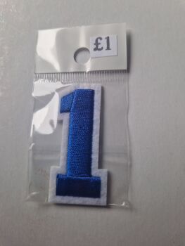 Number Motif  " 1 " Blue