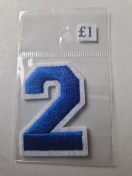 Number Motif  " 2 " Blue