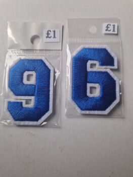 Number Motif  " 6 or 9 " Blue
