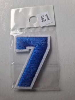 Number Motif  " 7 " Blue