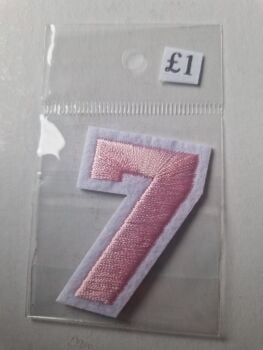 Number Motif  " 7 " Pink