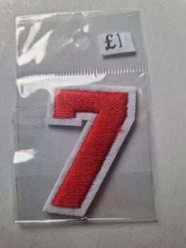 Number Motif  " 7 " Red