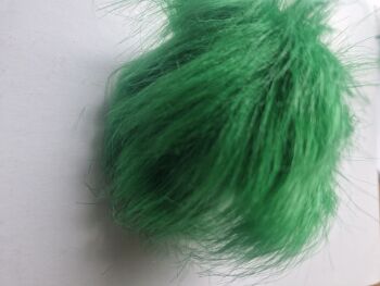Fluffy Pom Pom / Elastic Loop to Fasten - Emerald Green