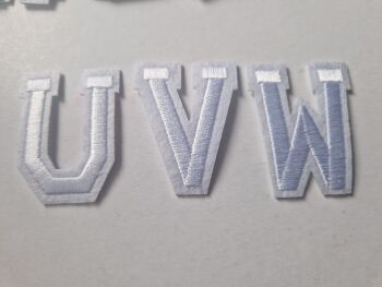 Letter Motif  " W " White