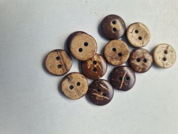 Coconut Shell Buttons 13mm (each)