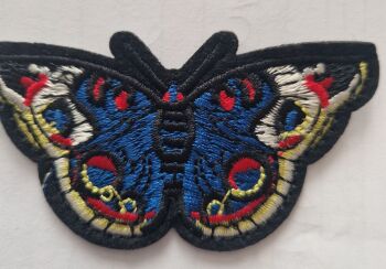Butterfly Motif - Blue / Red 80x42mm