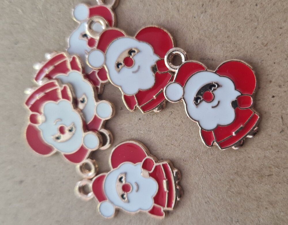 Christmas Charms 6 pieces - Santa