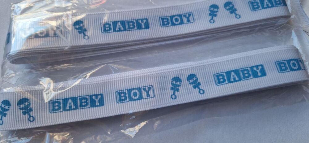 Baby Boy Grosgrain Ribbon 16mm (2 metre pack)