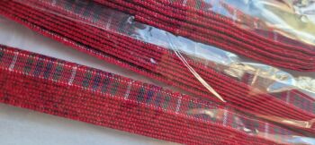 Tartan Red/Green  10mm (2metre pack)