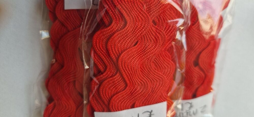 Red Ric Rac 9mm approx. (2 metres)