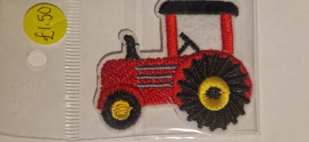 Tractor Motif - Red 58mm x 50mm