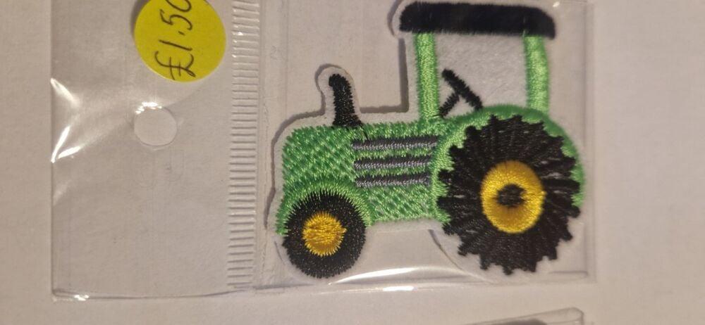 Tractor Motif - Lime Green 58mm x 50mm