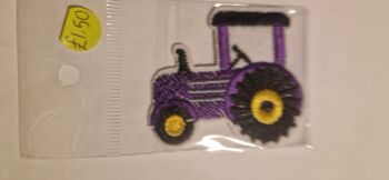 Tractor Motif - Purple 58mm x 50mm