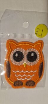 Owl Motif - Orange  44mm x 54mm