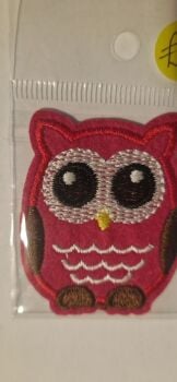 Owl Motif - Cerise Pink 44mm x 54mm