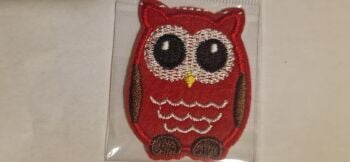 Owl Motif - Red 44mm x 54mm