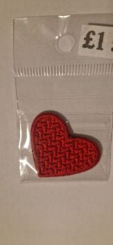 Heart Motif - Red 34mm x 30mm