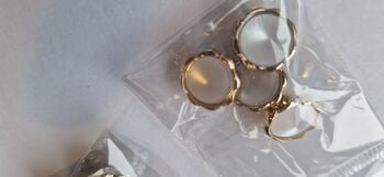 White / Gold Shank Buttons 12mm (Pack of 4)