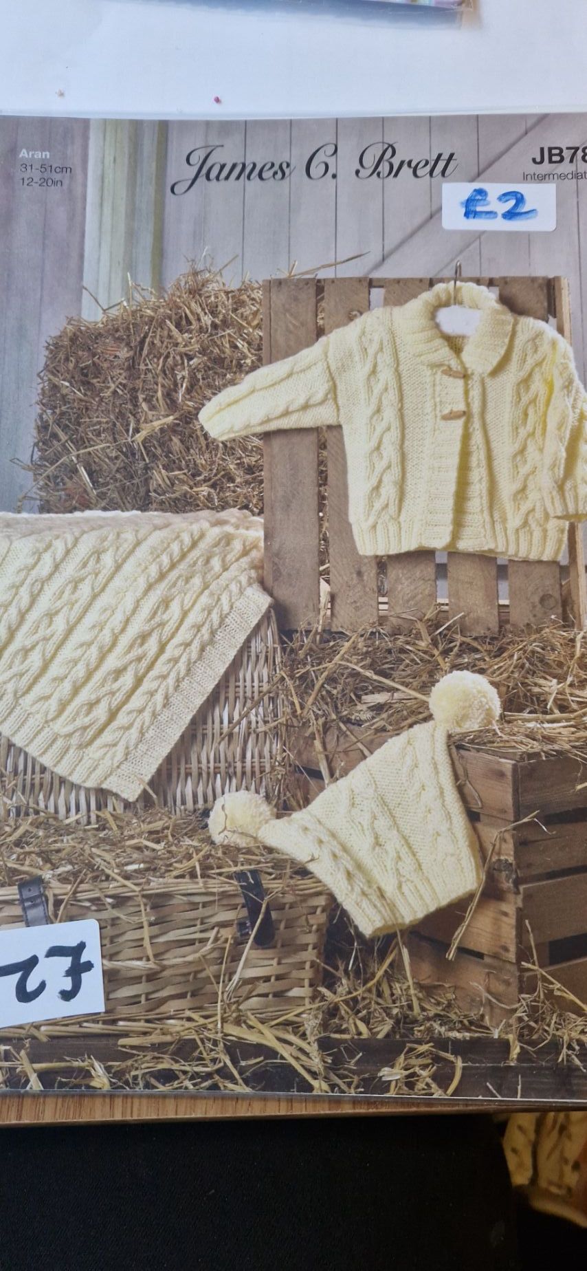 Baby Blanket /  Cardigan Knitting Pattern JB788