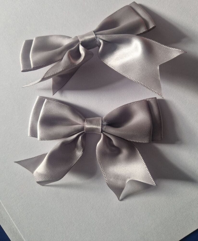 Grey Bow 80mm each