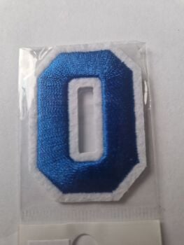 Number Motif  " 0 " Blue