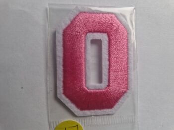 Number Motif  " 0 " Bright Pink