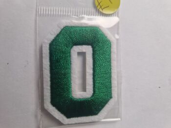 Number Motif  " 0 " Green