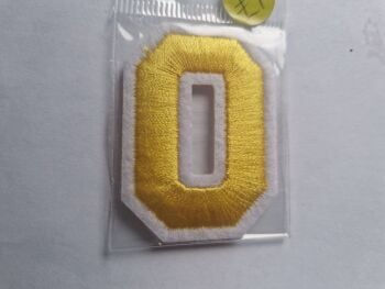 Number Motif  " 0 " Yellow